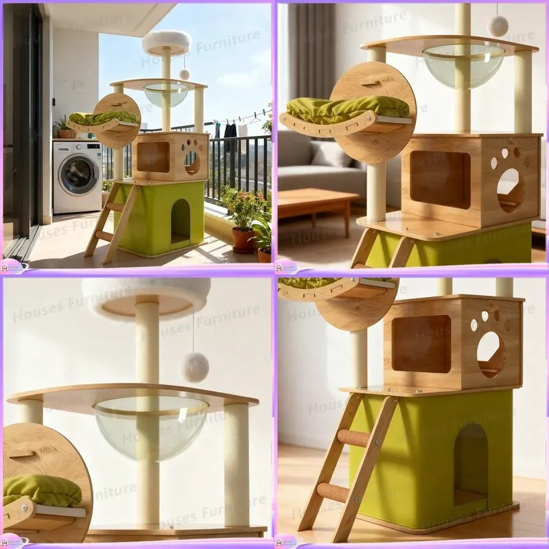 Cat Scratching Post - Большой кошачий комплекс с когтеточками, платформами