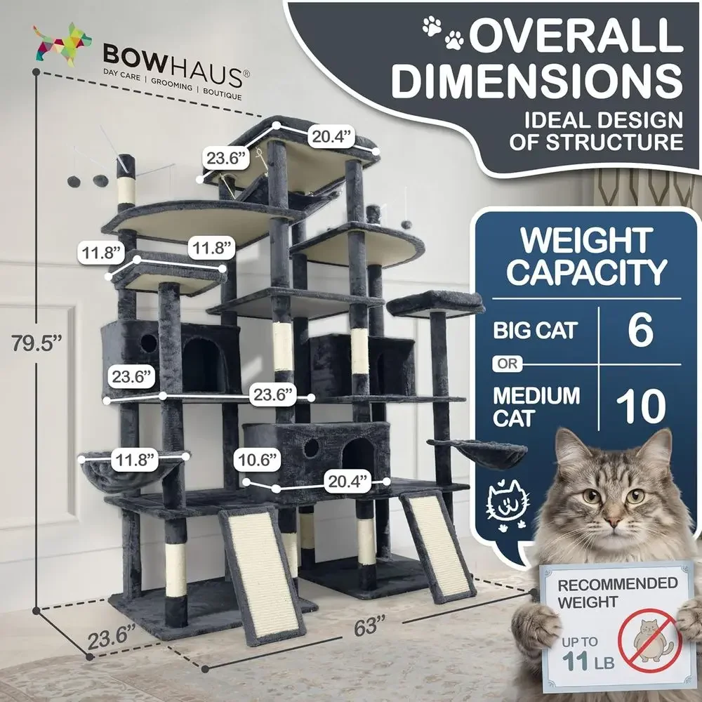 80-дюймовая высокая лежанка-ба – обзор и цена Cat Scratching Post