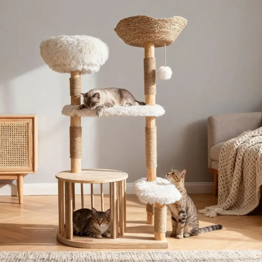 Деревянная лежанка-когтеточка  – обзор и цена Cat Scratching Post