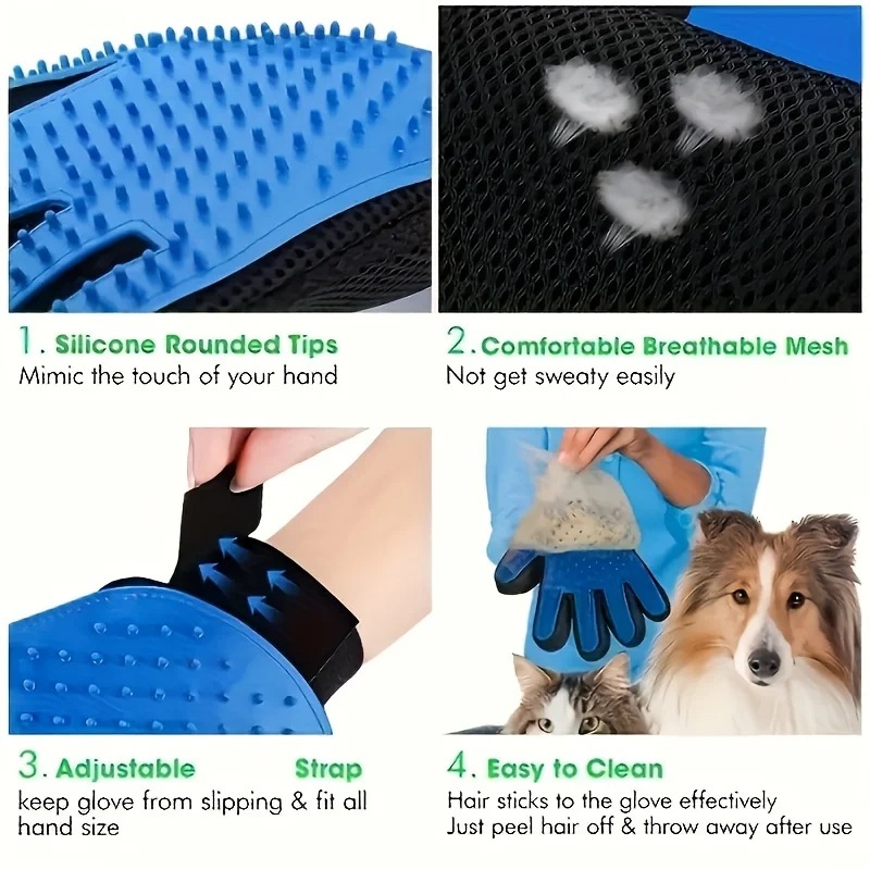Перчатка-щетка для удаления ше – обзор и цена Pet Supplies Dropshipping